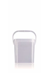 Cubo de plástico rectangular 4,6 litros