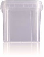 Rectangular plastic bucket 1,2 liters