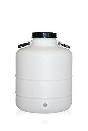Bombona cilindrica 30 litros de plástico con asas y tapa de rosca 130 mm
