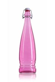 Bottle Eva 1 liter rose with clamp stopper