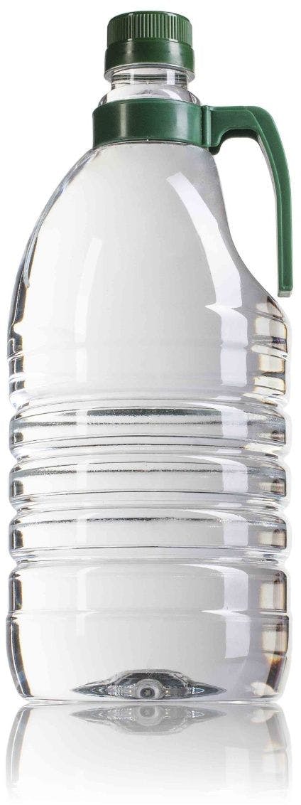 Botella PET 2000ML con asa verde boca 36/29  Embalagem de plástico Garrafas de plástico PET