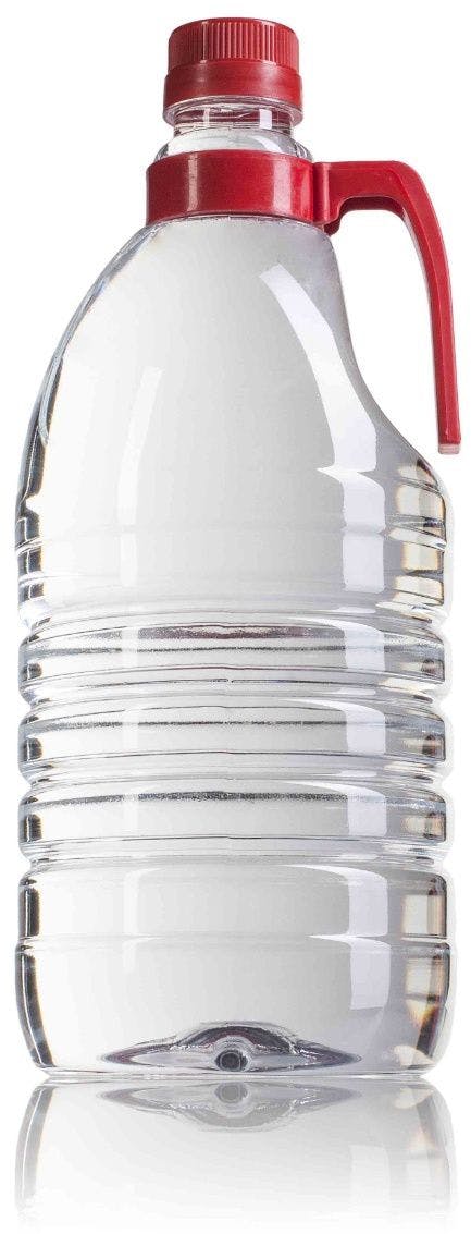 Botella PET 2000ML con asa rojo boca 36/29  Embalagem de plástico Garrafas de plástico PET