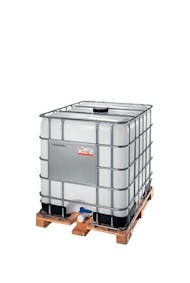 Depósito contenedor IBC 1000 litros montado sobre palet de madera