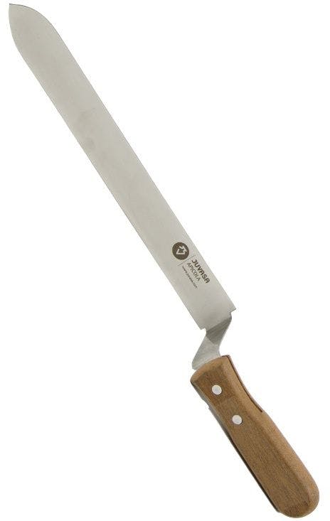 Couteau décoperculaire avec manchette en bois 24 cm lisse
