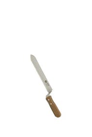Couteau désoperculant avec manchette en bois 24 cm dentelé