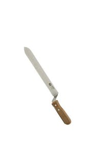 Couteau décoperculaire avec manchette en bois 28 cm lisse