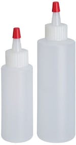 Set of 2 translucent plastic bottles for 60 and 120 ml sauces