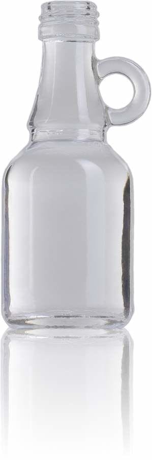 Garrafa de vidro para azeite com capacidade 40 ml com alça.