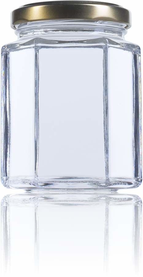 Hexagonal 195 ml TO 058-envases-de-vidrio-tarros-frascos-de-vidrio-y-botes-de-cristal-para-alimentación