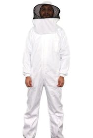 White Tergal beekeeping full suit size 62 with detachable mask