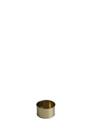 Cylindrical metal tin RO-400/Pandereta 380 ml Gold / Porcelain easy opening