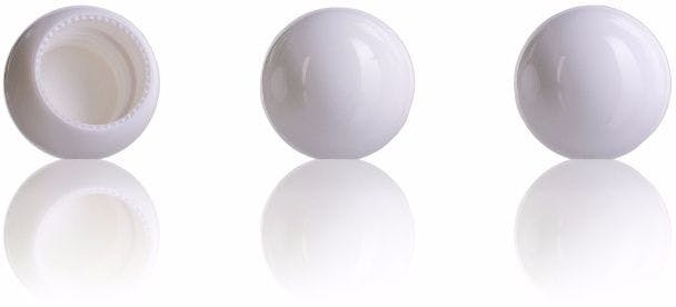 Tapón de plástico bola blanca 13/415