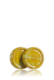 Tapa TO 66 ALTA decorada amarilla Pasteurización sin botón