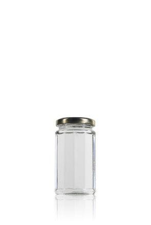 faceted glass jar Dodecagonal 240 ml TO 058