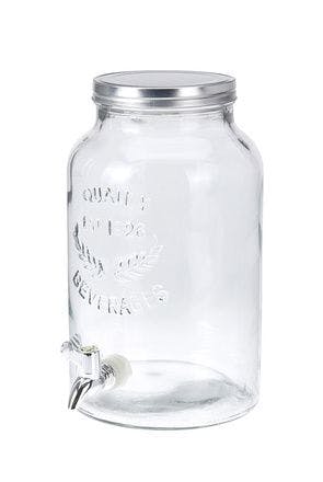 Beverage dispenser glass jar with tap 5500 ml