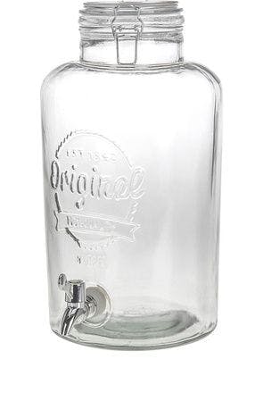 Beverage dispenser glass jar with tap 8000 ml